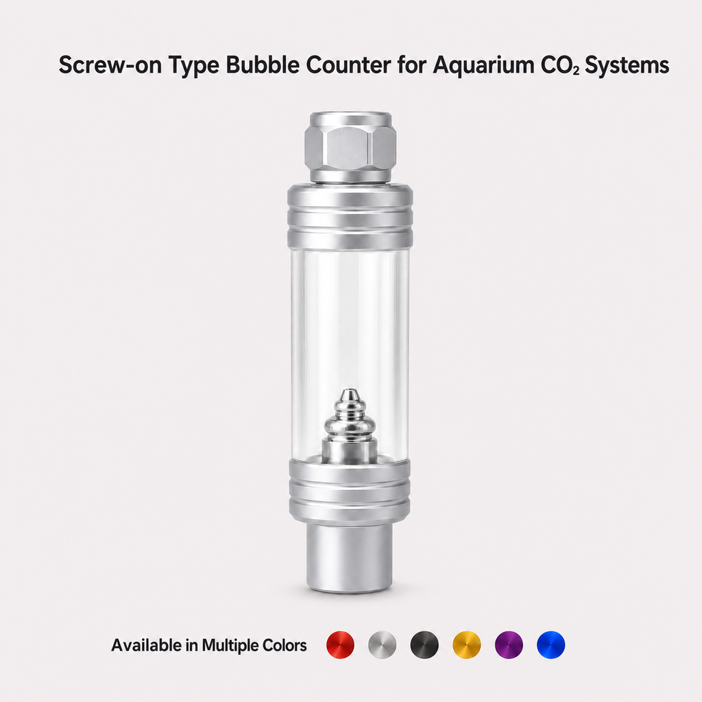 CO2 Bubble Counter CO2 Regulator Needle Valve Compatible for Aquarium