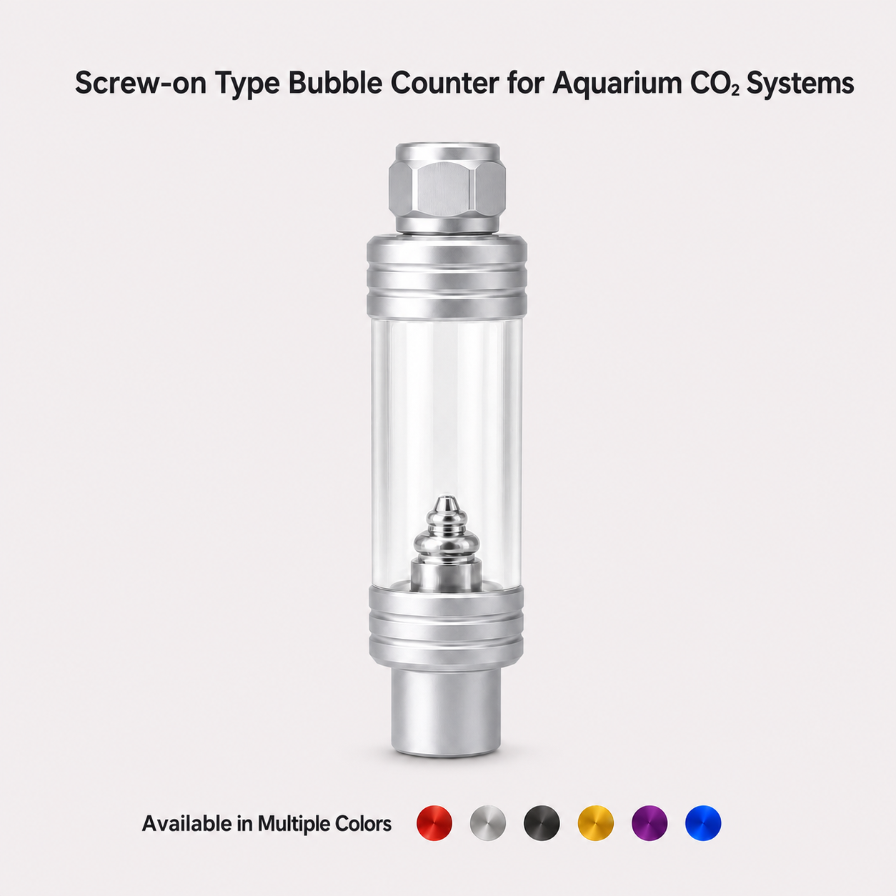CO2 Bubble Counter CO2 Regulator Needle Valve Compatible for Aquarium