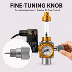 Aquarium CO2 Regulator with Solenoid Valve and Bubble Counter