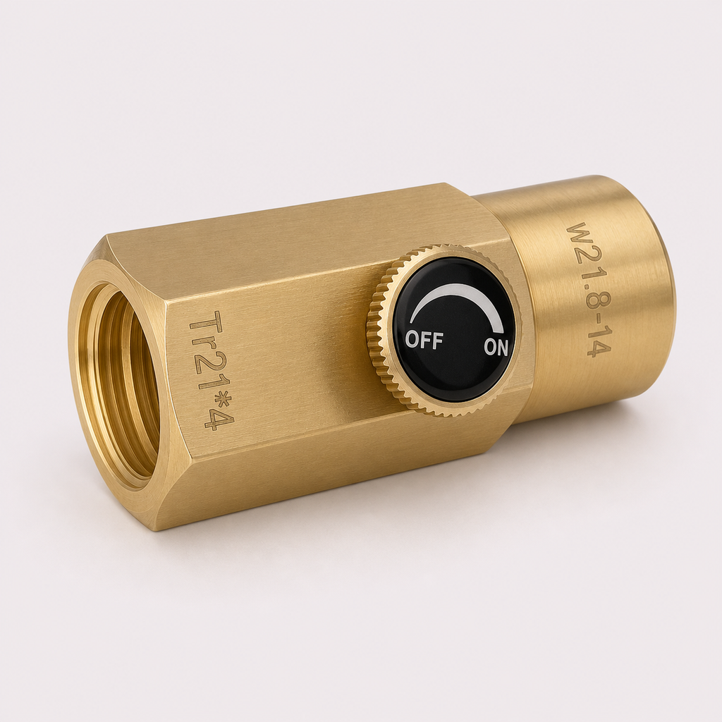 CO₂ Refill Adapter W21.8-14 to TR21×4 Soda Cylinder Refilling Valve
