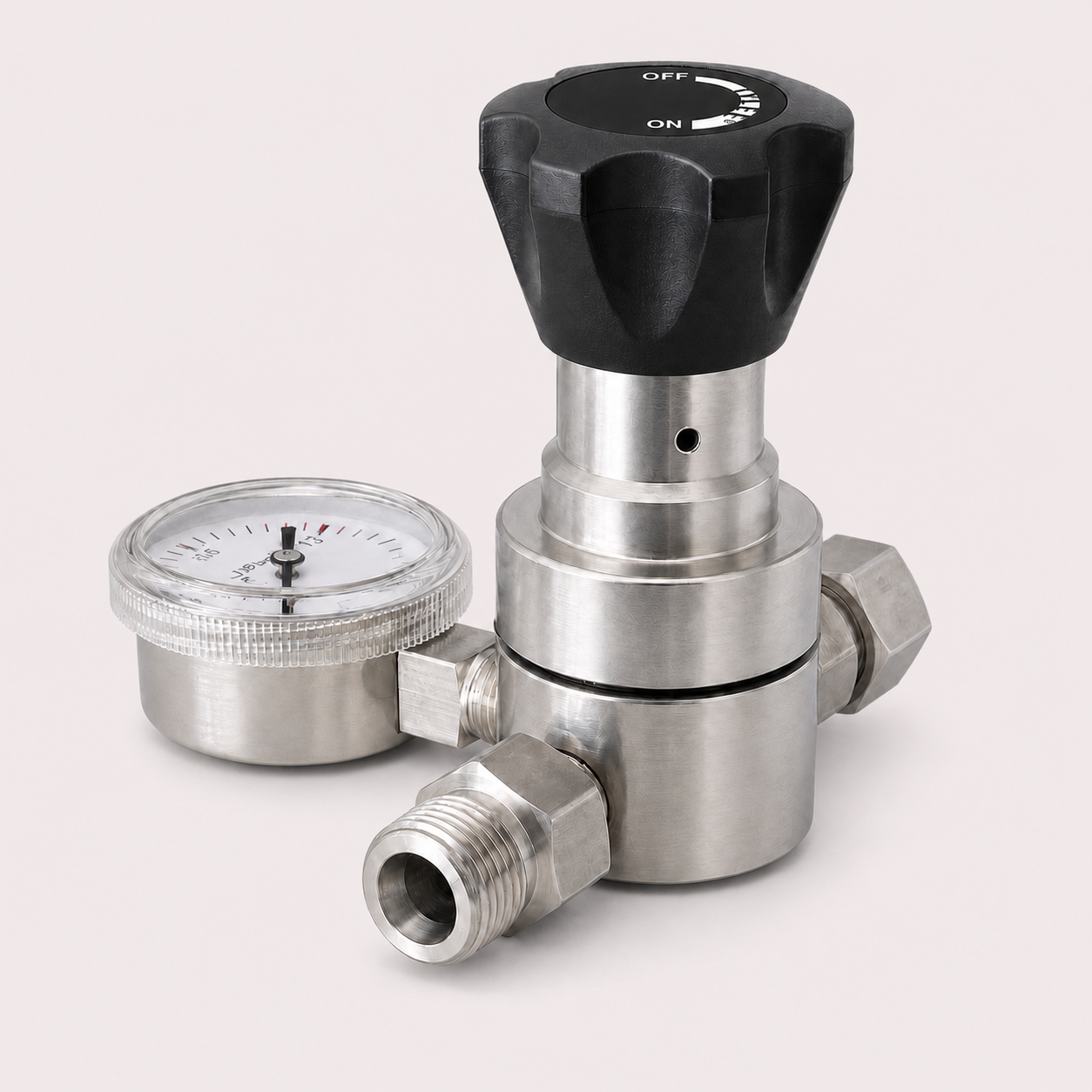 304 Stainless Steel Gas Pressure Regulator with 6/8/10mm Compression Fittings
