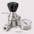 304 Stainless Steel Gas Pressure Regulator with 6/8/10mm Compression Fittings