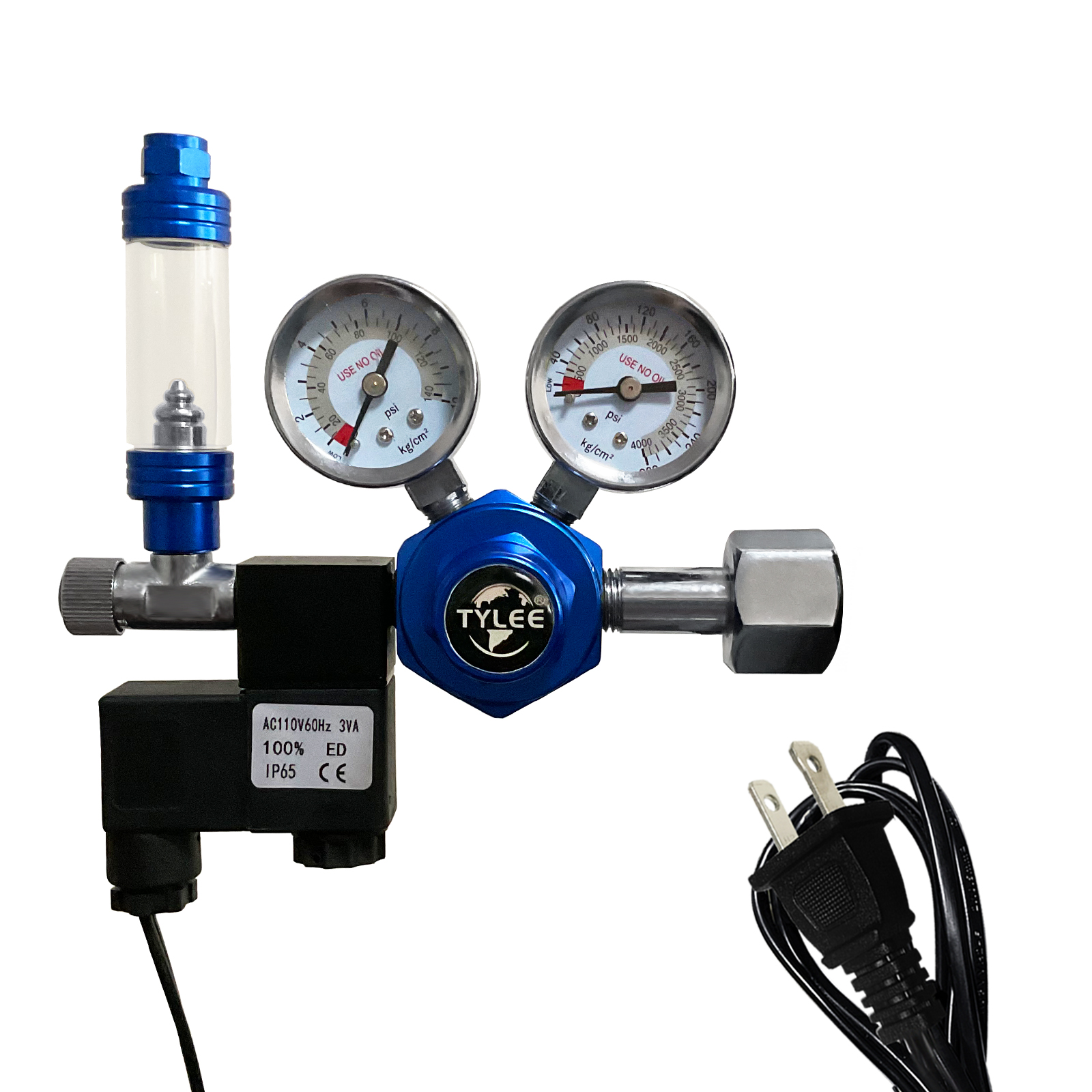 Dual-Gauge Aquarium CO2 Regulator with Solenoid