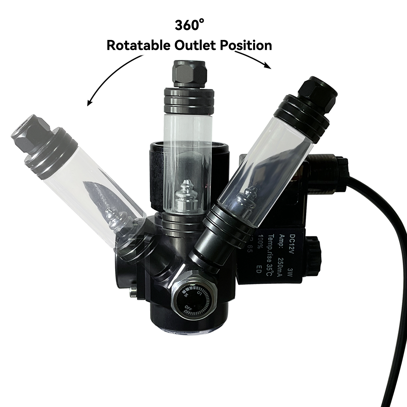 Adjustable CO2 Regulator for 5/8" Cartridges and W21.8 Cylinder